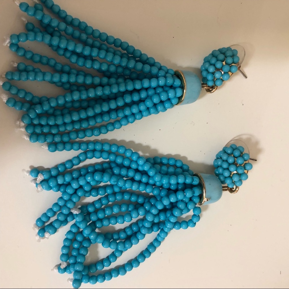 Turquoise Tassel Earrings